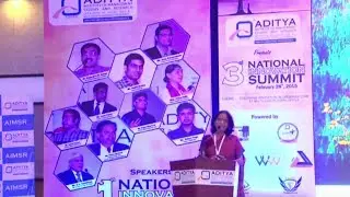 Dr Deepti Bhatnagar speaking during Third National Innovation Summit 2015 at AIMSR