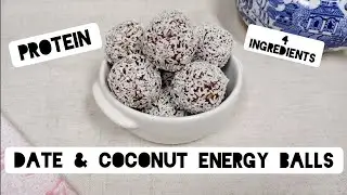 Vegan Protein Balls - Date and Coconut Energy Balls Recipe, Easy Snack Recipe