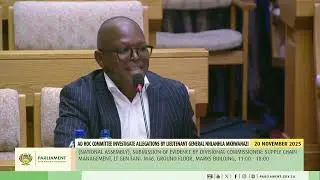 Gen Fani : DA MP asks about BAC where he is the chair. Procurement buck stops where?