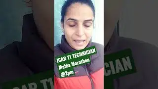 Maths Marathon @2pm for ICAR T1 Technician post #icar #ssc #maths