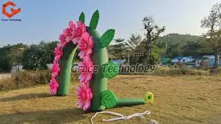 Custom Inflatable Flower Arch, Events Festival Stage Decoration Inflatable Arch Entrance