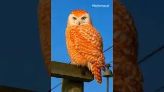 Very rare orange snow owl