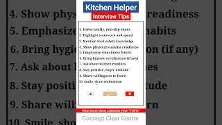 Kitchen Helper Job Interview Tips | Interview Tips for Kitchen Helper