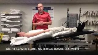 Postural Drainage- Right lower lobe, anterior basal segment