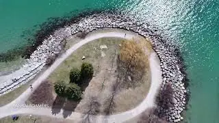 Exploring Bluffers Park Beach with DJI Mini 4 Pro: Aerial Views of Crystal Waters, Scarborough, ON