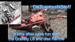 A little after work fun with the Gravely L8 and disc harrow