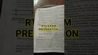 RTU EXAM PREPARATION #rtu #ias #motivation #civilserviceexampreparation