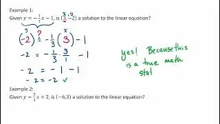 025 Is an ordered pair a solution