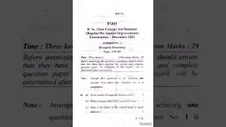 #exam December 2022#bsc 3rd semester #inorganicchemistry paper #meerpur #igu #narnaul