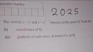 2025 GCE ADMA P2 Exponentials e Question 11
