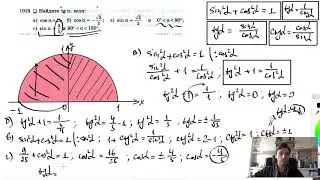 №1015. Найдите tg &alpha;, если: a) cos &alpha; = 1; б) cos &alpha; = -&radic;3/2