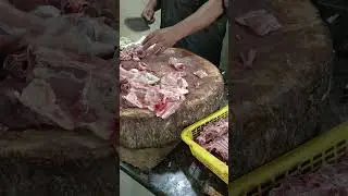 Expert Goat Mutton Chops Cutting in Hyderabad | Skilled Butchers Cutting Goat Mutton with Precision