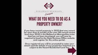 Do you own Vacant Land or property that is vacant for more than 6 months of the year?