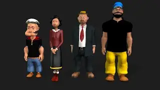 The Sailor Man & Friends Pack for iClone 7 & 8 | Cartoon Characters | 3D Animation Pack
