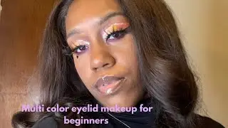 Multi Color Eyelid Makeup for Beginners 