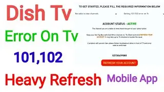 Dish Tv 102 Low account balance | Dish tv 101 channel not subscribe | Dish tv Refresh | dish tv