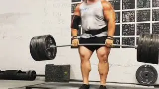Dan Bell pulling 855lbs on V1 ISF Deadlift Bar