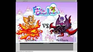 Neopets game - Faerie Cloud Racers (High Score 3,061)