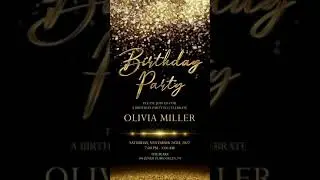 Birthday Party Invitation, Video Invitation, 60th 50th 40th 30th 70th Birthday, for her
