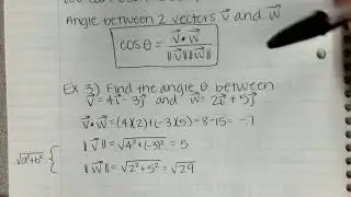 Precalculus Dot Product
