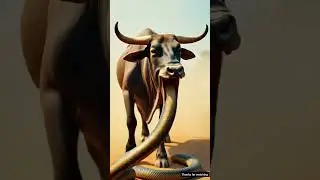 😱Snake 🐍  bites the bull || #snake #bull #farmer #shorts