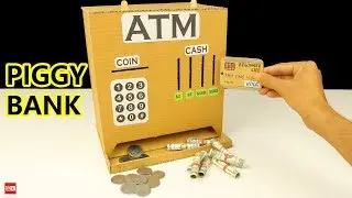 How to make a Simple ATM machine | Cardboard easy atm machine | Mini working Atm | ATM PIGGY