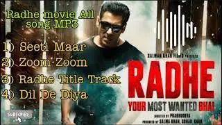 Radhe movie all song mp3 (Salman Khan)