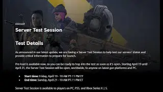 XDefiant Test Session Details! And It Is Big Time!
