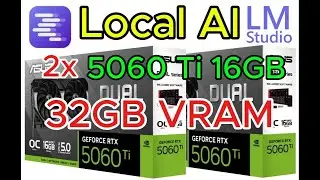 LM Studio runs largest Google Gemma3 27b (Q4) local AI model on 2x NVIDIA 5060 TI 16GB (32GB VRAM)