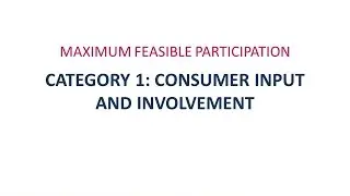 Standards for Boards - Consumer Input and Involvement