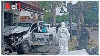 Violento choque entre un auto y un patrullero en San Justo: “Es una esquina peligrosa”, alertan