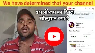 We have determined that your channel is no longer eligible for monetisation