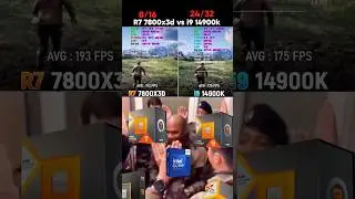 I9 14900k vs r7 7800x3d & r9 7950x3d #cpu #intel #amd #ryzen #pc #pcgaming #pcgamer #fyp