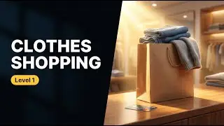Learn English Through Shopping: Conversation Practice & Phrases (Level 1)