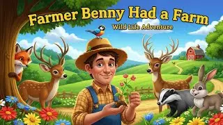 Farmer Benny Has a Farm 🦁🐘  Wild Animals Song for Kids  Fun Nursery Rhymes