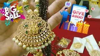 3 #onegramgoldjewellery 👸 Madhilo Mata collection #immitationjewellery 🌿🌷#cz