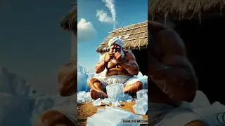 Farmer and the pigeon grind the ice and the farmer mixes it with juice and drinks it 🥺 #ai​ #pigeon​