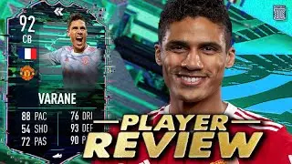 92 FLASHBACK VARANE PLAYER REVIEW! FLASHBACK VARANE SBC - FIFA 22 ULTIMATE TEAM