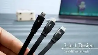 Essager 3 in 1 retractable 6A cable