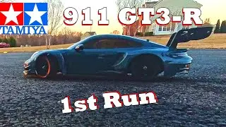 Tamiya Porsche 911 GT3R, RC Car Build, First Run, Done, Al Style!