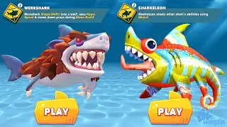WERESHARK vs SHARKELEON in Hungry Shark Evolution