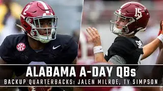 Alabama QBs Jalen Milroe, Ty Simpson A-Day Highlights