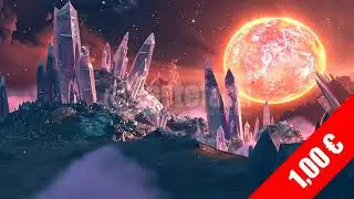 Crystal Spires Sunrise &mdash; HD Alien Landscape Stock Footage (1080p)