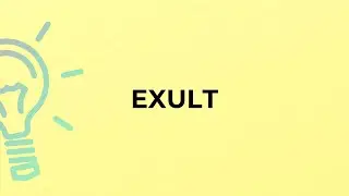 What is the meaning of the word EXULT?