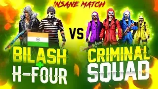 Overpower Bilash & H4 Vs Pro players || Free Fire Legends Vs Criminal Squad - Nonstop Gaming
