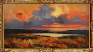Southwest Prairie Frame TV Art Autumn Landscape Screensaver Framed 4K HD Wallpaper Sunset Slideshow