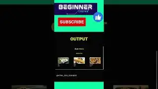 Restaurant🔥 Menu Card Design Using HTML & CSS🔥 #shorts #short #tranding