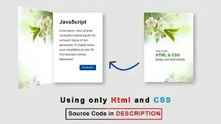 3d Flip card design using html  and css | 3d Flip Animation