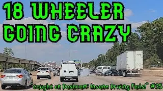 18 WHEELER GOING CRAZY - CUTTING OFF POLICE VEHICLE 