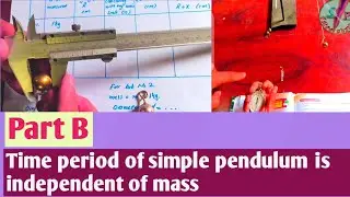 find the time period of simple pendulum is independent of mass of Bob || part B
